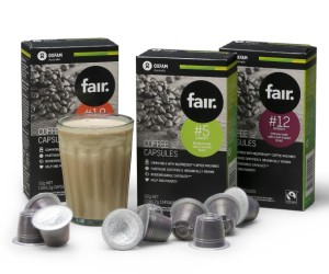 Oxfam has developed a range of capsules that are Fairtrade certified and organic, and unlike most capsules, environmentally friendly.